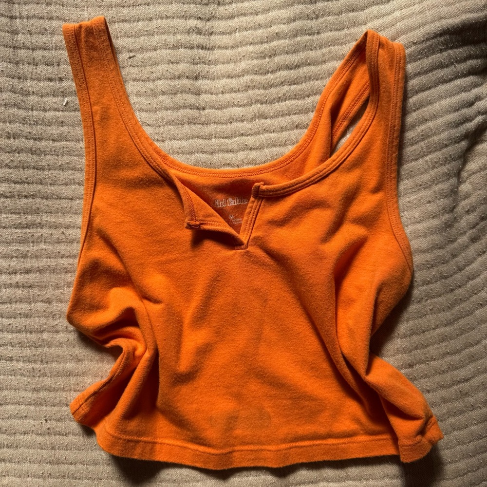 Orange cropped tank